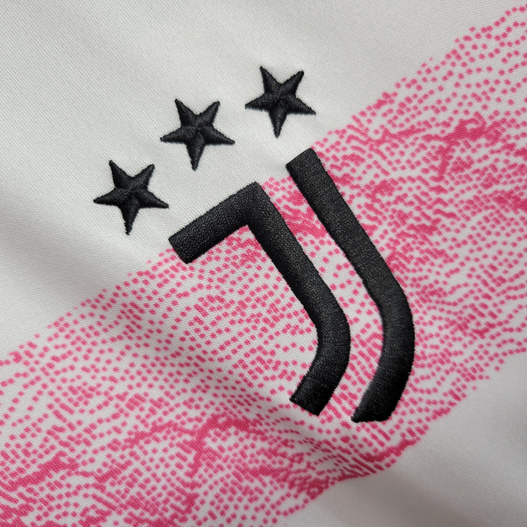 Juventus - Maillot Extérieur 23/24- Rose, Blanc ( Fan )