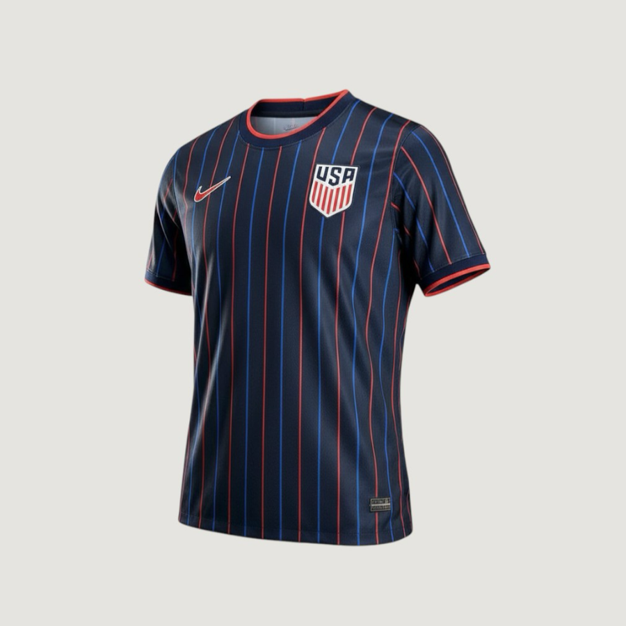 USA – Maillot Extérieur 2025-26 – Bleu marine, Rouge, Blanc