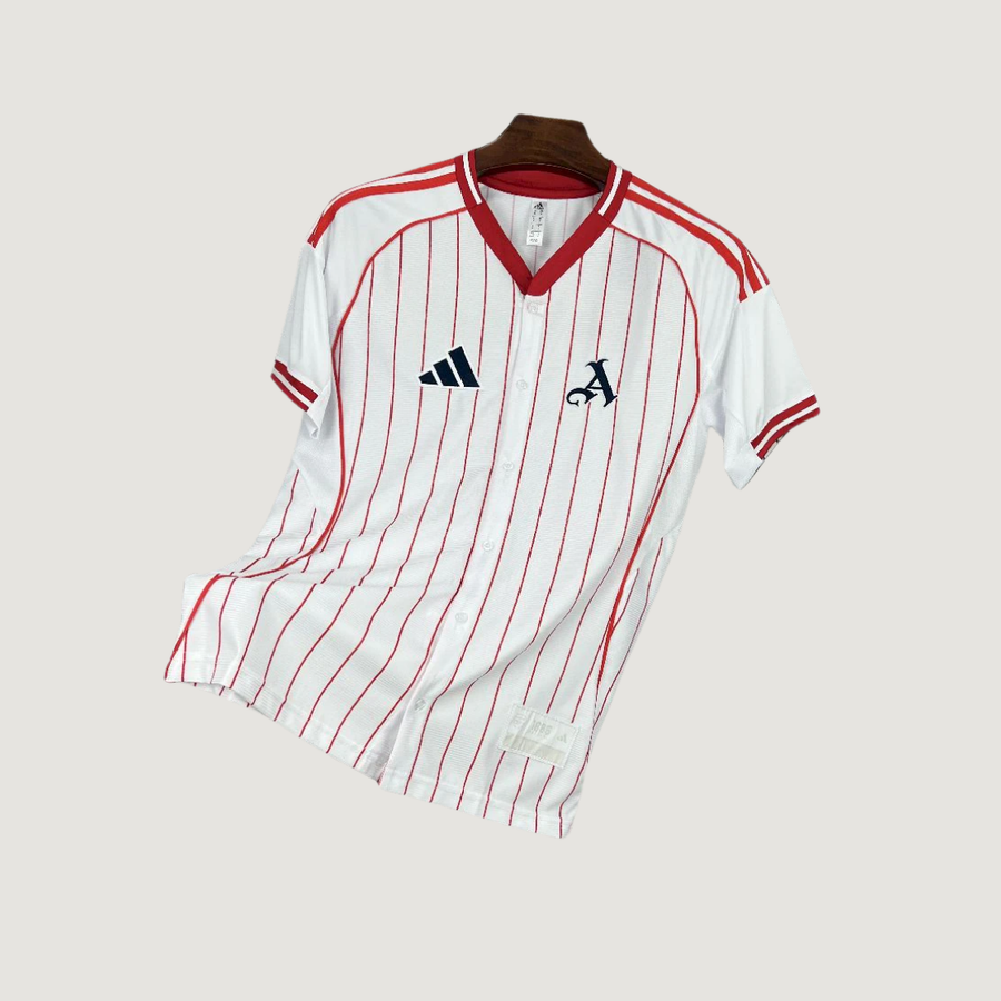 Arsenal – Maillot Concept 2025/26 – Blanc à Rayures Rouges